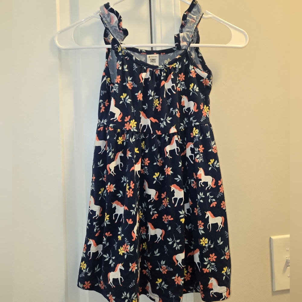 Floral Unicorn Print Dress